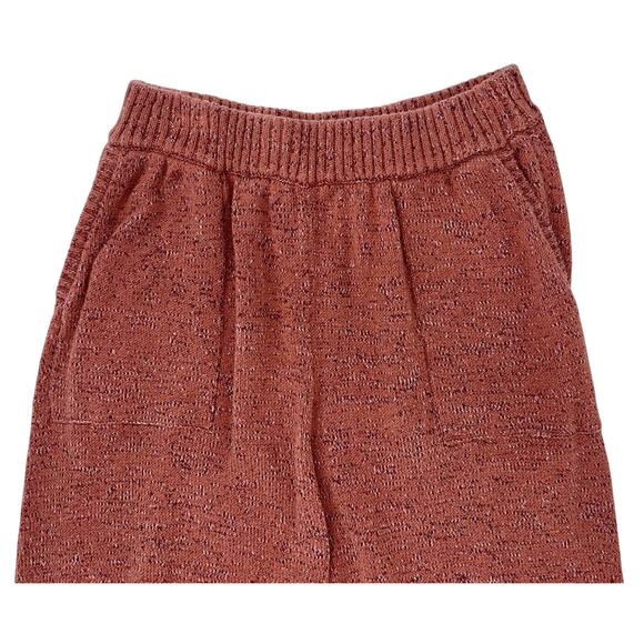 Free People FP Beach Low Slung High Rise Knit Pants Coral Medium Comfy Casual - Picture 3 of 11